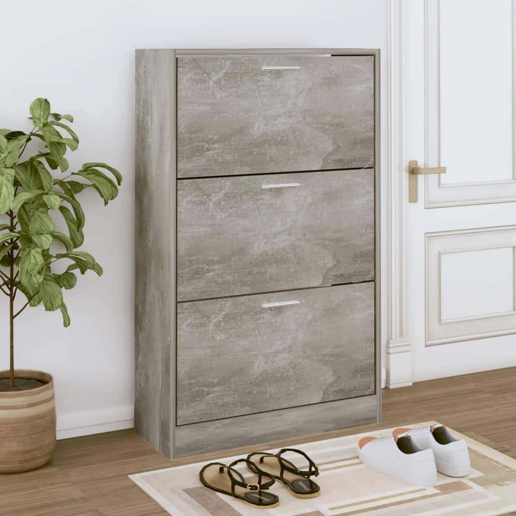 Shoe Cabinet 63X24X Engineered Wood