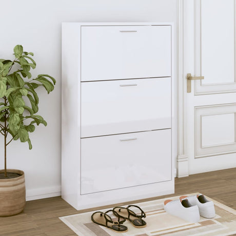 Shoe Cabinet 63X24X Engineered Wood