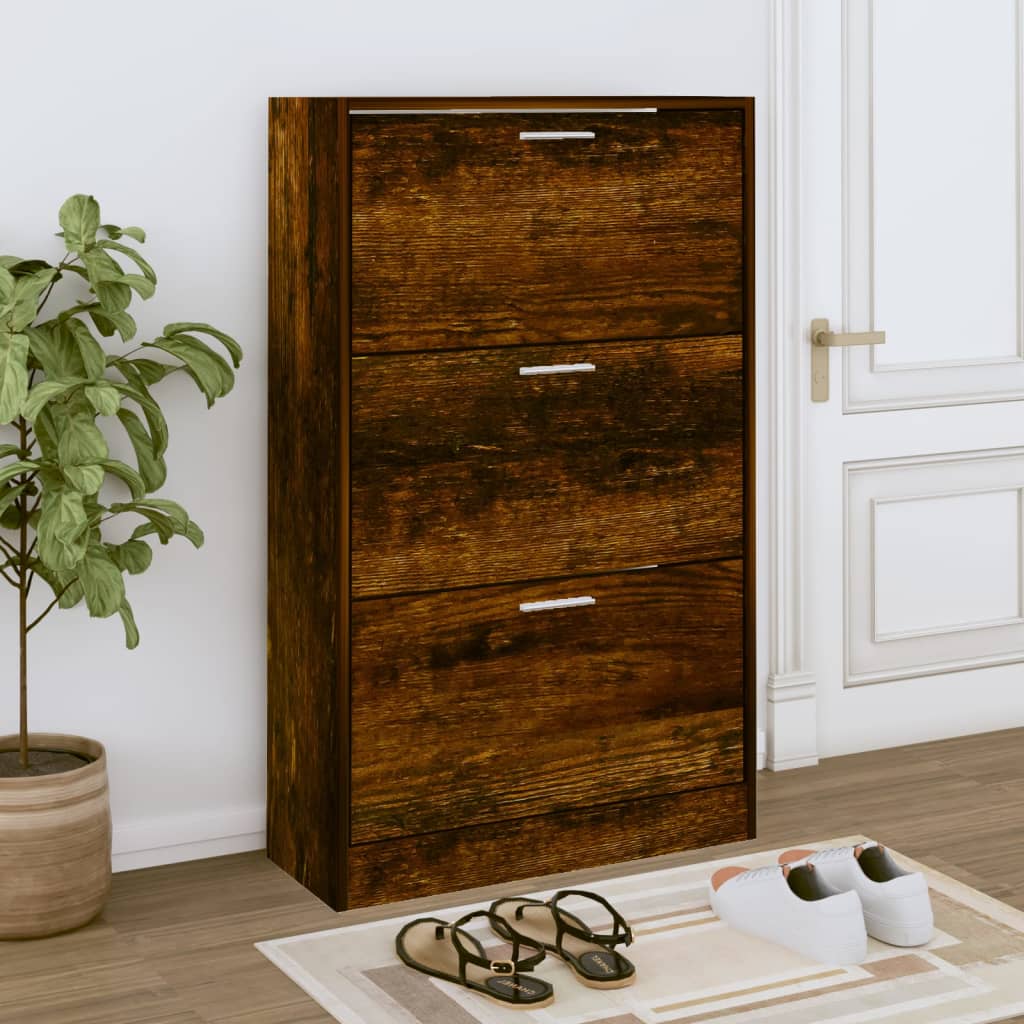 Shoe Cabinet 63X24X Engineered Wood