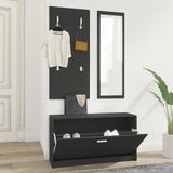 And White 3-In-1 Wooden Shoe Cabinet Set