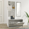 And White 3-In-1 Wooden Shoe Cabinet Set