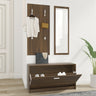 And White 3-In-1 Wooden Shoe Cabinet Set