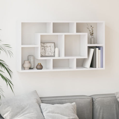 Floating Wall Display Shelf 8 Compartments