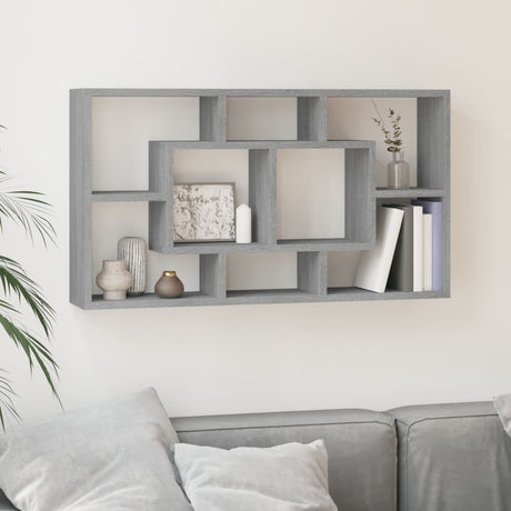 Floating Wall Display Shelf 8 Compartments