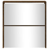 Shoe Cabinet With Mirror 2-Layer 63X17X
