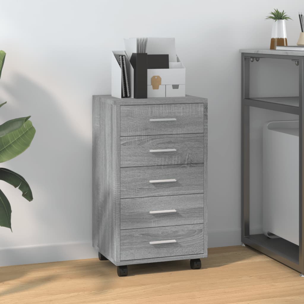 Office Drawer Unit With Castors 5 Drawers