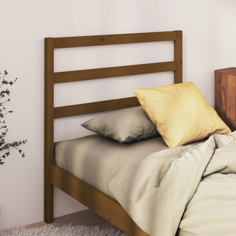 Bed Headboard 126X4X100 Cm Solid Wood Pine