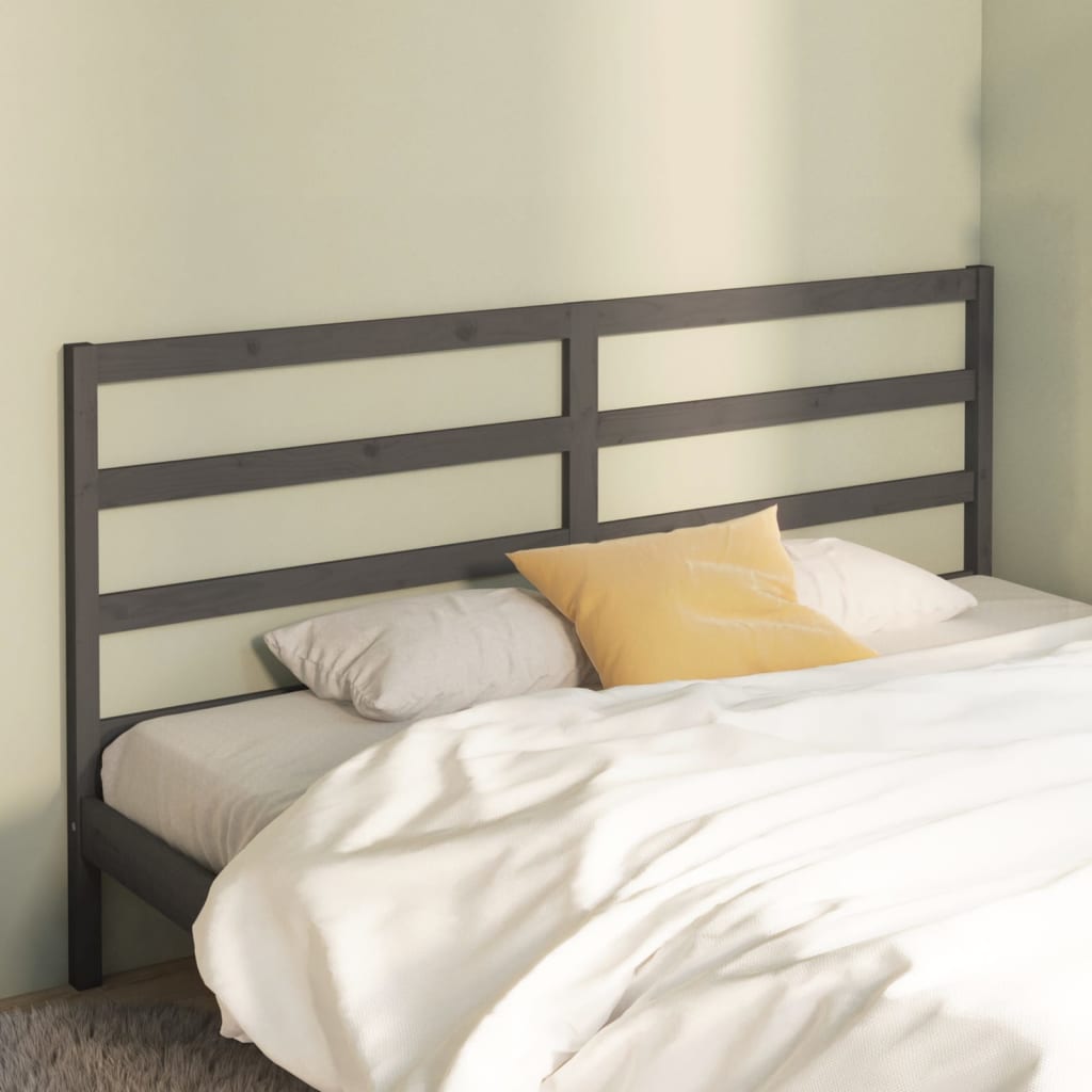 Bed Headboard 126X4X100 Cm Solid Wood Pine