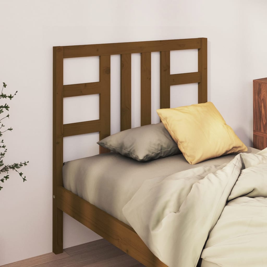 Bed Headboard 106X4X100 Cm Solid Wood Pine