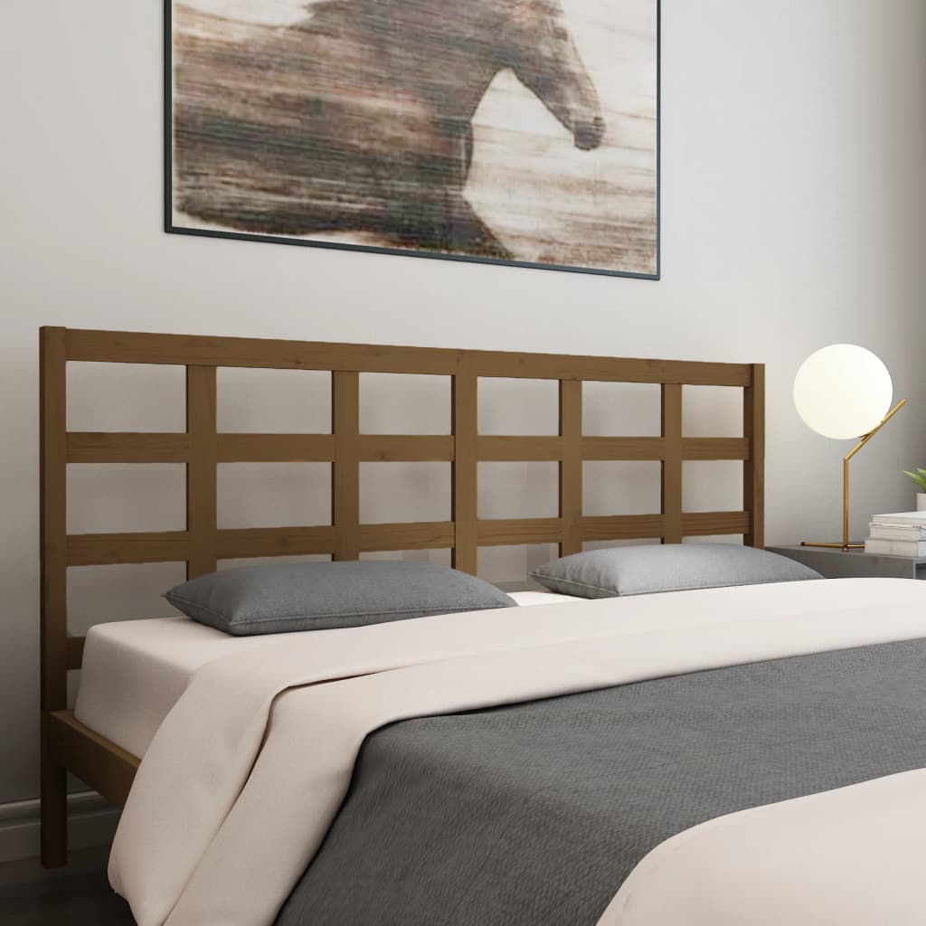 Bed Headboard 80.5X4X100 Cm Solid Wood Pine