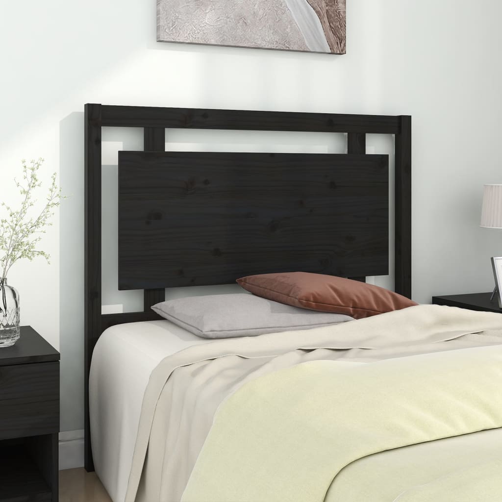 Bed Headboard 105.5X4X100 Cm Solid Pine Wood