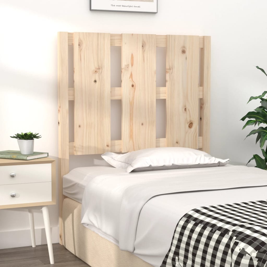 Bed Headboard 80.5X4X100 Cm Solid Wood Pine