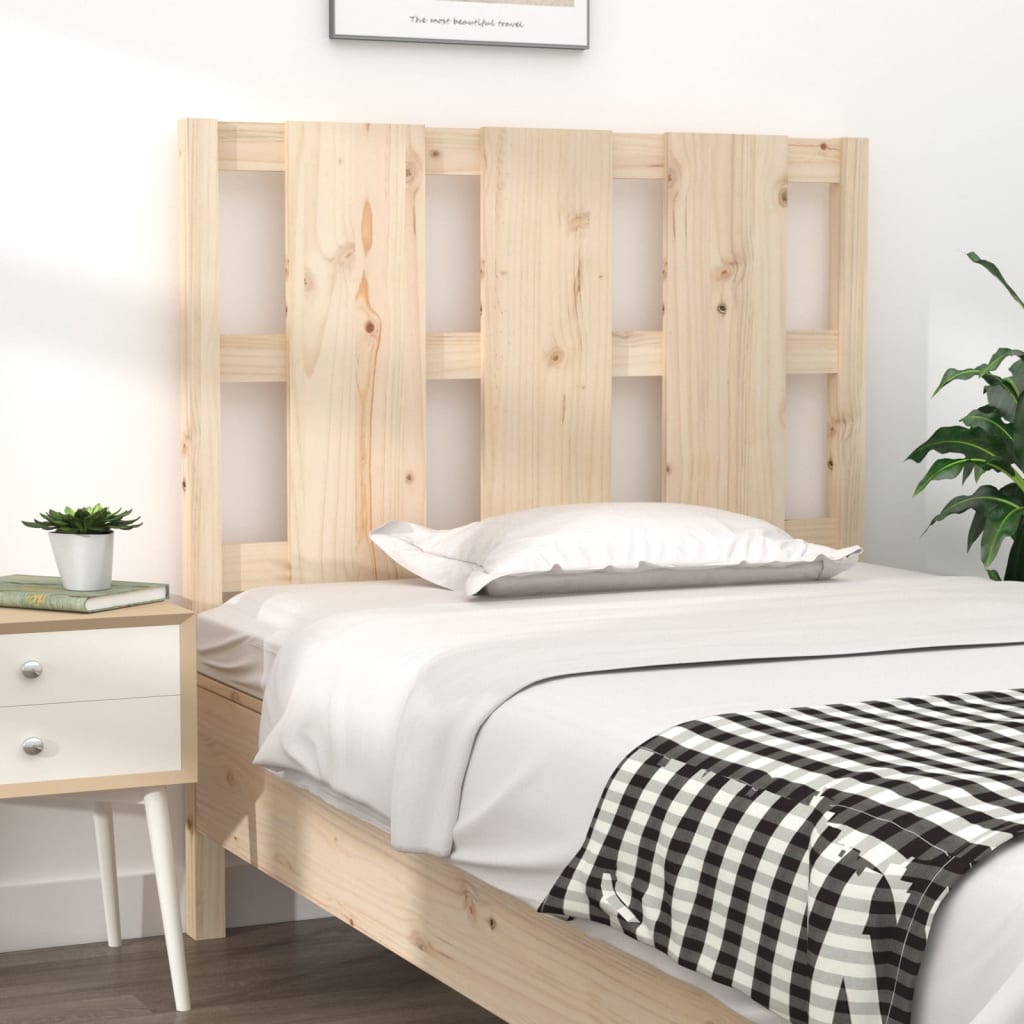 Bed Headboard 80.5X4X100 Cm Solid Wood Pine