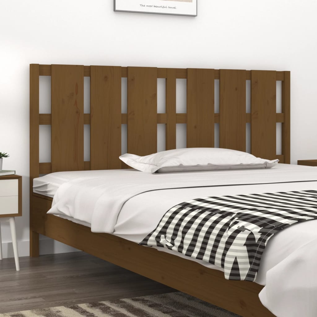 Bed Headboard 80.5X4X100 Cm Solid Wood Pine