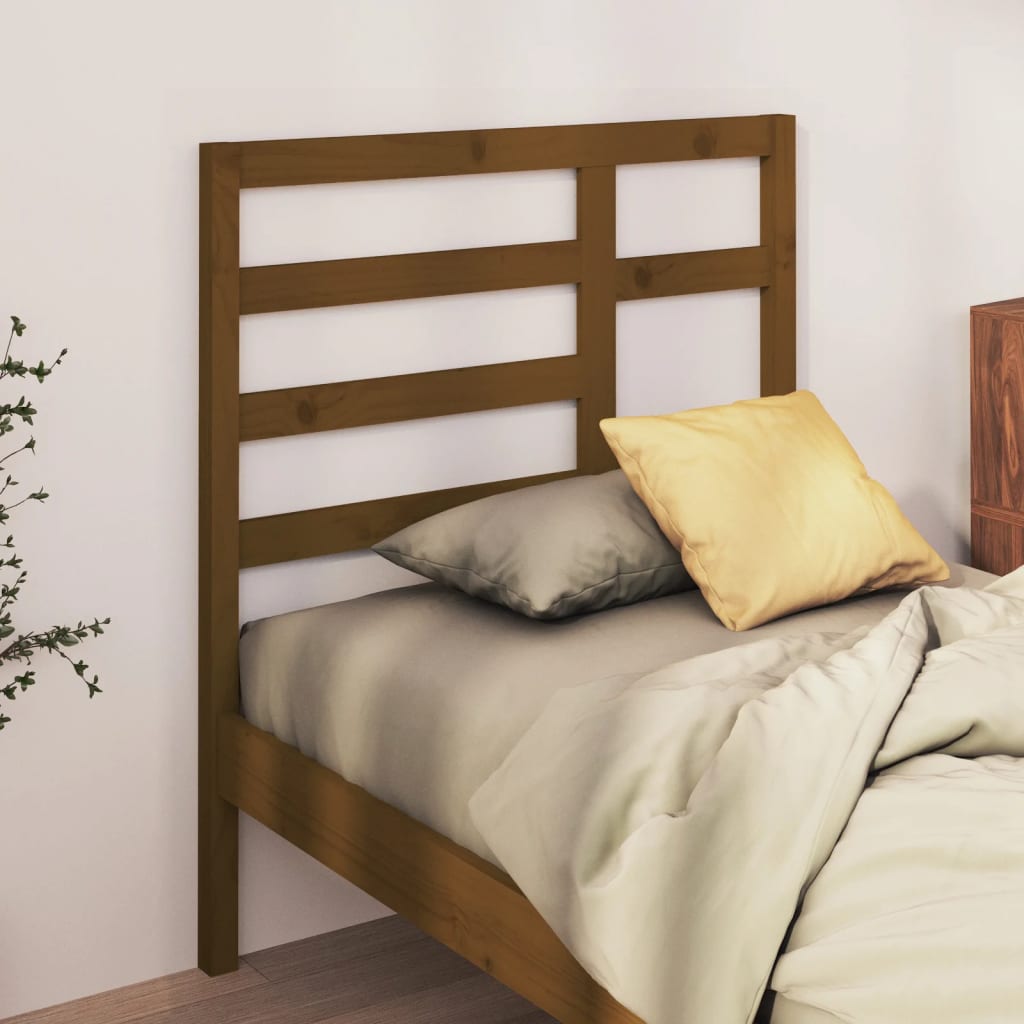 Bed Headboard 81X4X104 Cm Solid Wood Pine