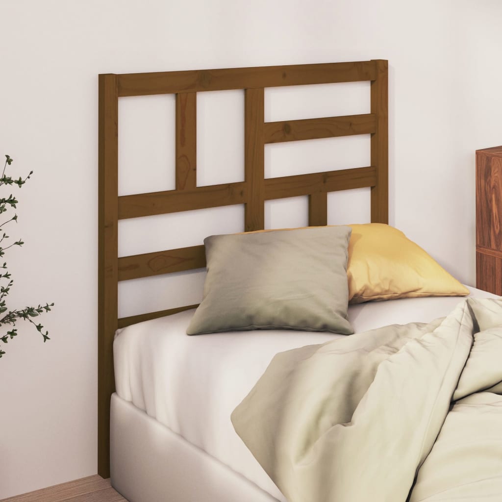 Bed Headboard 81X4X104 Cm Solid Wood Pine