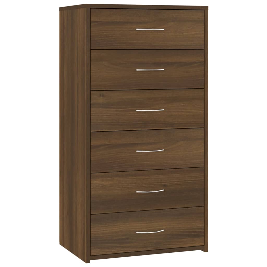 Sideboard With 6 Drawers 50X34X96 Cm Engineered Wood