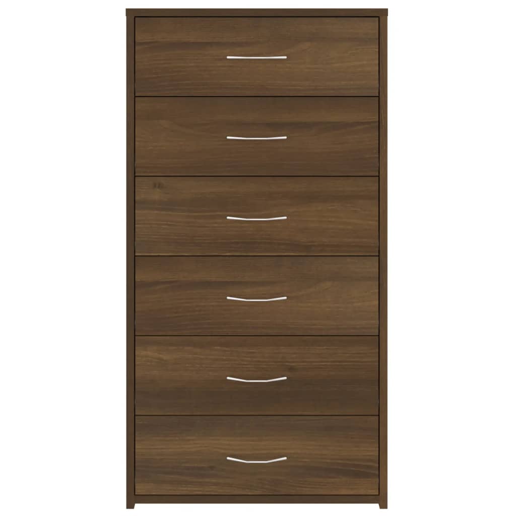 Sideboard With 6 Drawers 50X34X96 Cm Engineered Wood