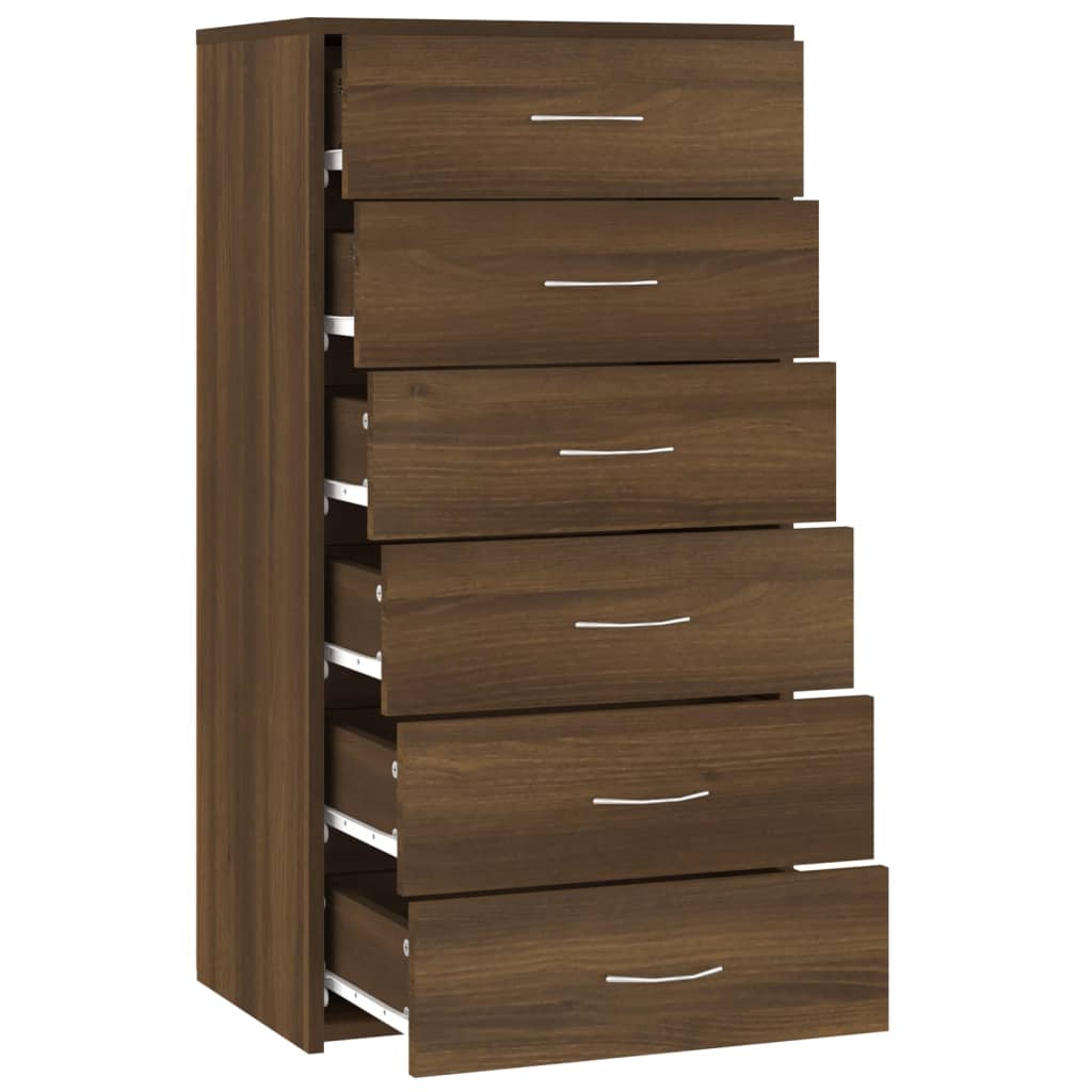 Sideboard With 6 Drawers 50X34X96 Cm Engineered Wood
