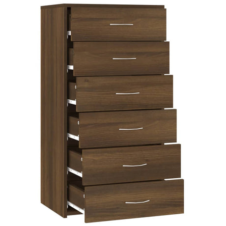 Sideboard With 6 Drawers 50X34X96 Cm Engineered Wood