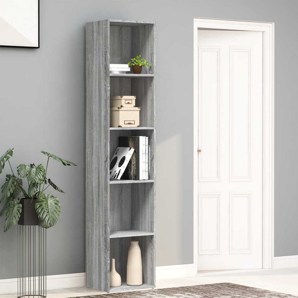 5-Tier Book Cabinet 80X30X Engineered Wood