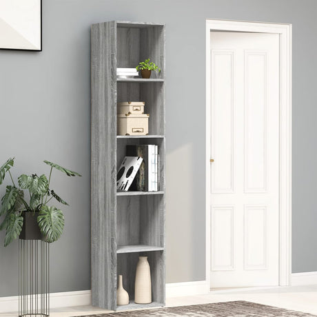 5-Tier Book Cabinet 80X30X Engineered Wood