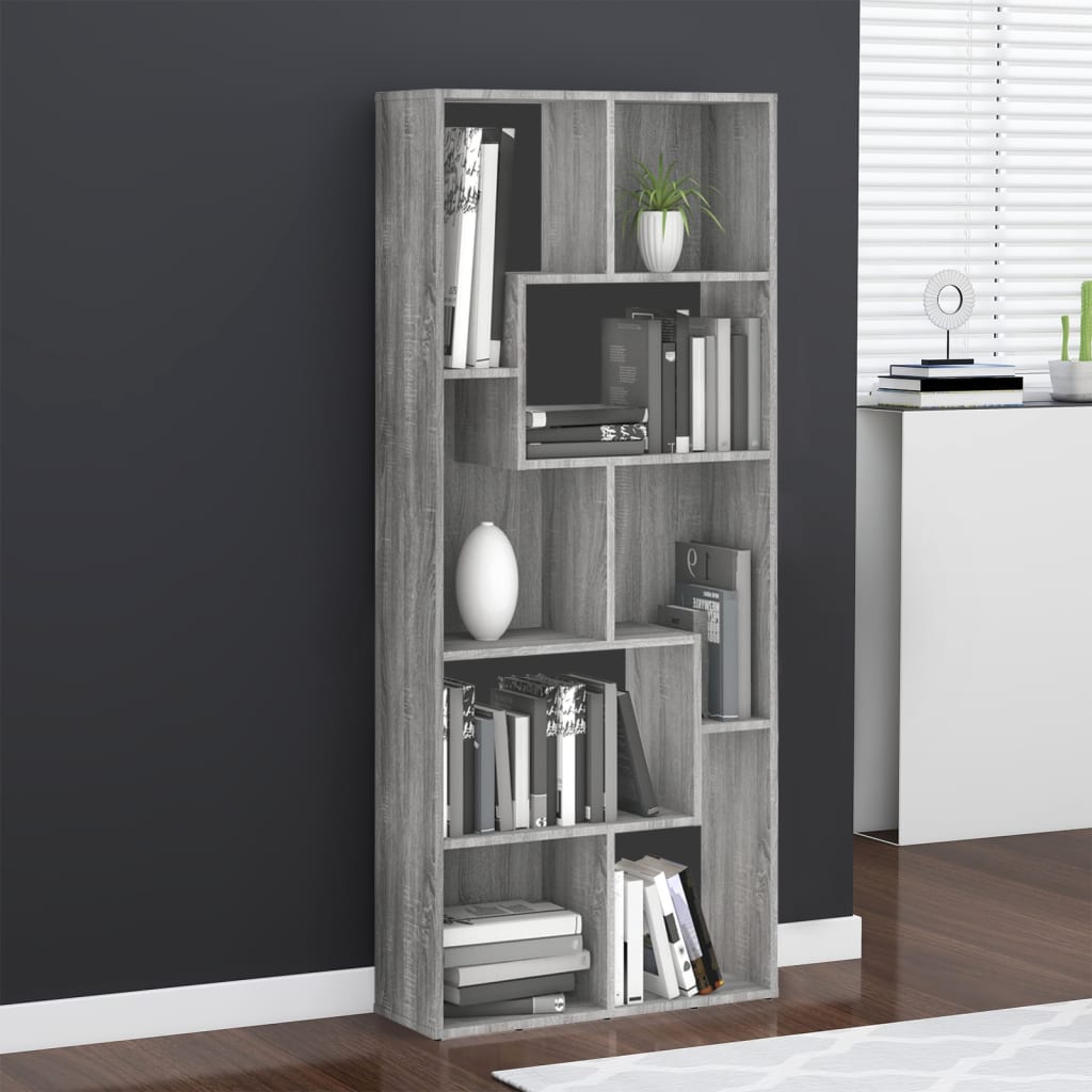 Book Cabinet 67X24X161 Cm Engineered Wood