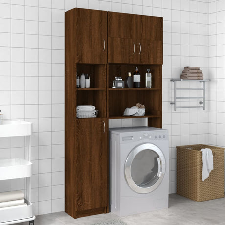 Bathroom Cabinet 32X25.5X190 Cm Engineered Wood