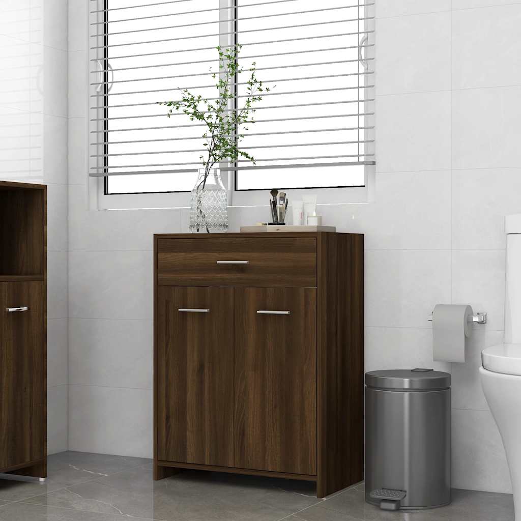 Bathroom Cabinet 60X33X80 Cm Engineered Wood