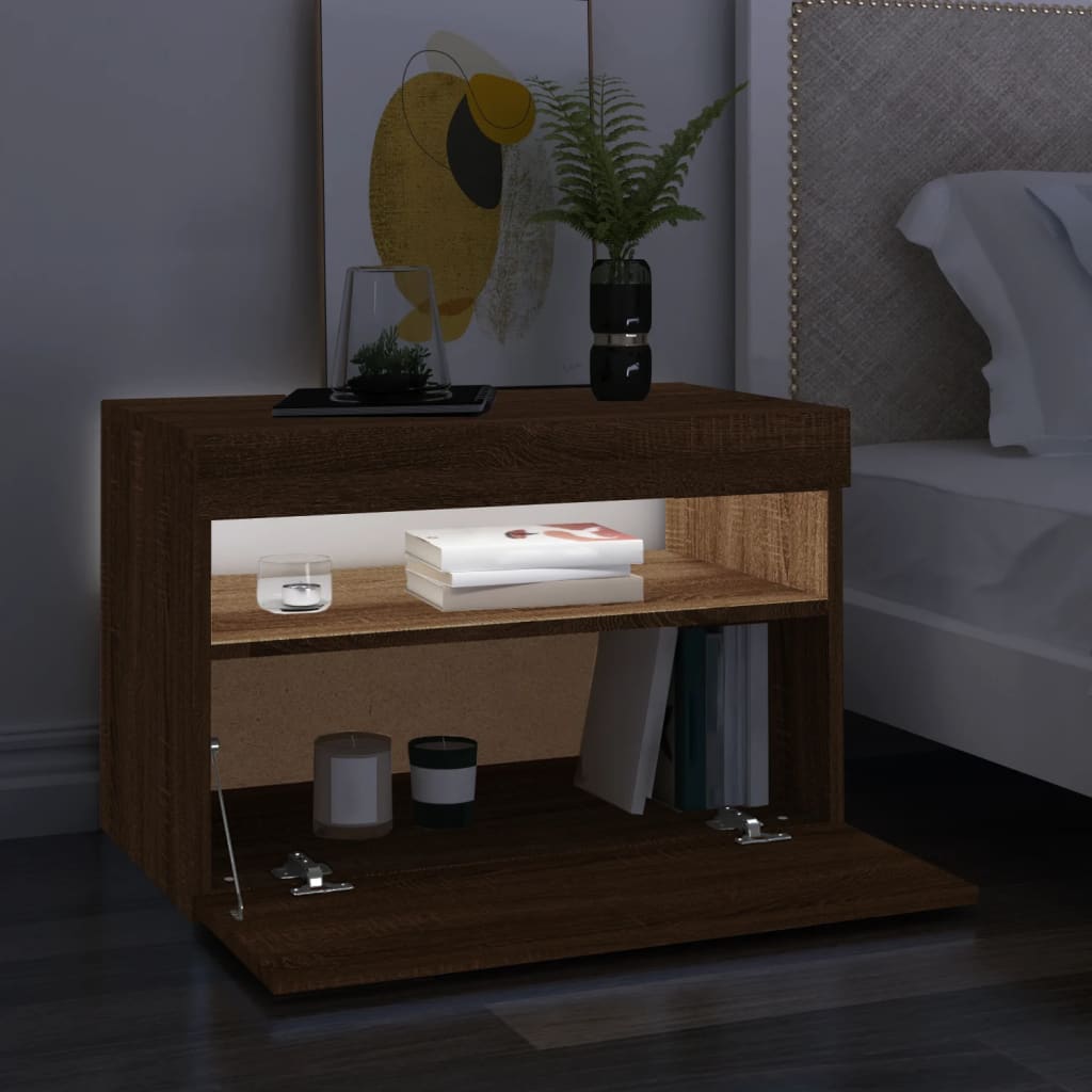 Tv Cabinet With Led Lights 60X35X40 Cm