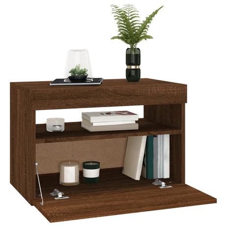 Tv Cabinet With Led Lights 60X35X40 Cm