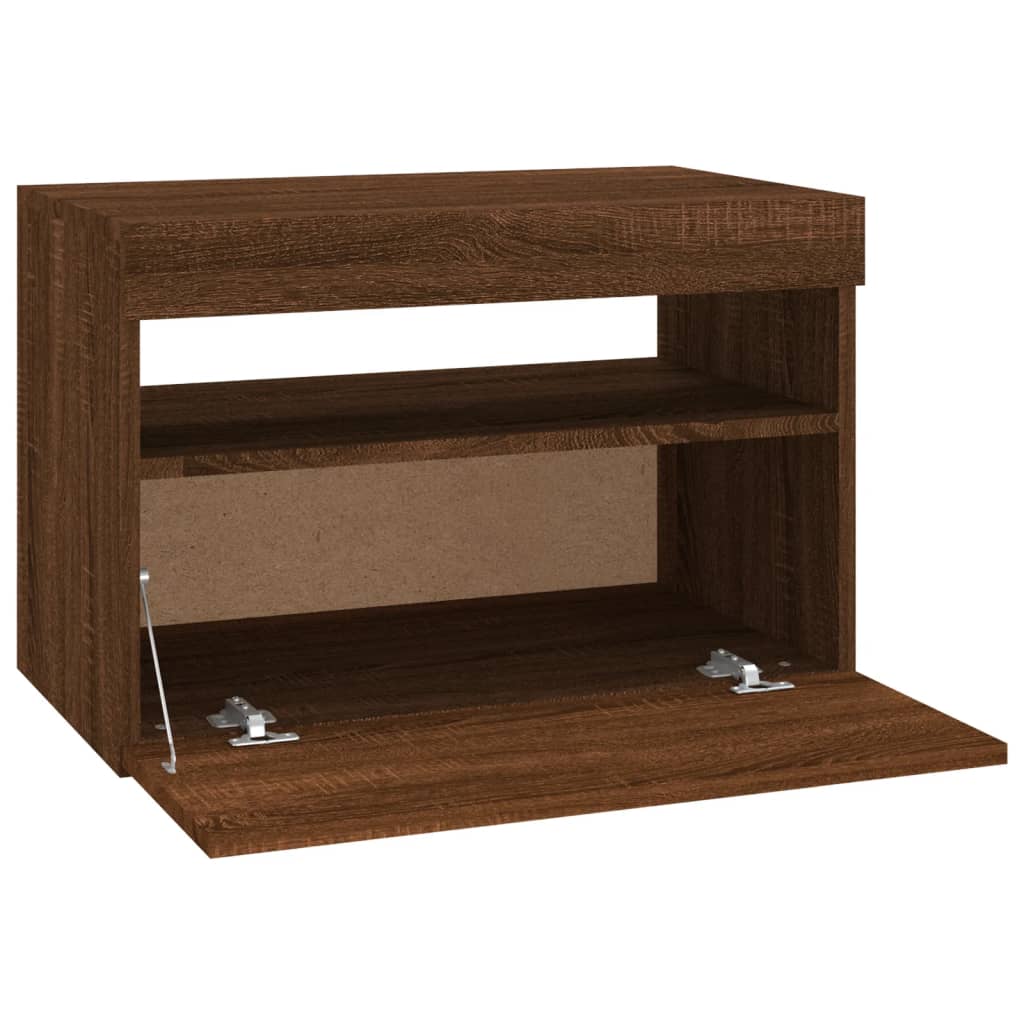 Tv Cabinet With Led Lights 60X35X40 Cm
