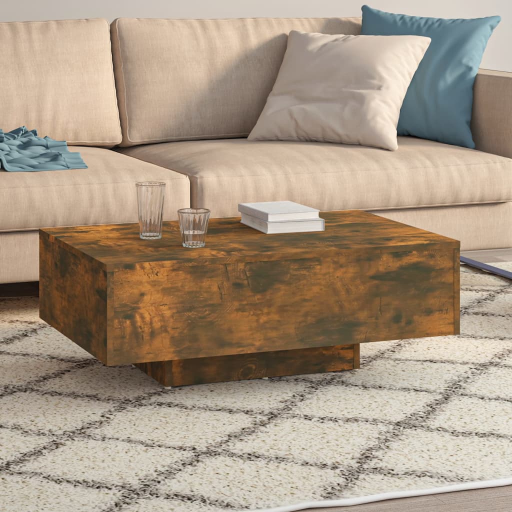 Coffee Table Smoked Oak 85x55x31 cm Engineered Wood