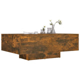 Coffee Table Smoked Oak 85x55x31 cm Engineered Wood