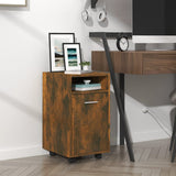 Side Cabinet With Wheels 33X38X60 Cm Engineered Wood