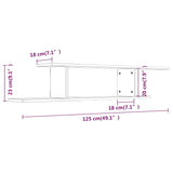Wall-Mounted Tv Shelf 125X18X23 Cm Engineered Wood