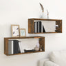 Wall Cube Shelves 2 Pcs 60X15X23 Cm Engineered Wood