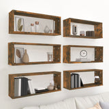 Wall Cube Shelves 2 Pcs 60X15X23 Cm Engineered Wood