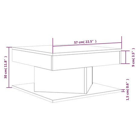 Coffee Table 57X57X30 Cm Engineered Wood