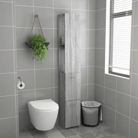 Bathroom Cabinet 25X26.5X170 Cm Engineered Wood