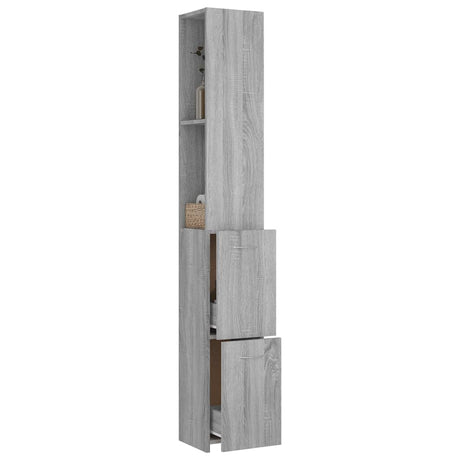 Bathroom Cabinet 25X26.5X170 Cm Engineered Wood