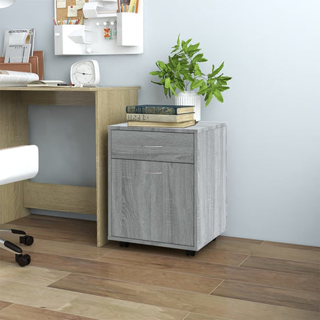 Rolling Cabinet 45X38X54 Cm Engineered Wood