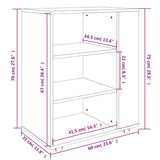 Rolling Cabinet 60X35X75 Cm Engineered Wood