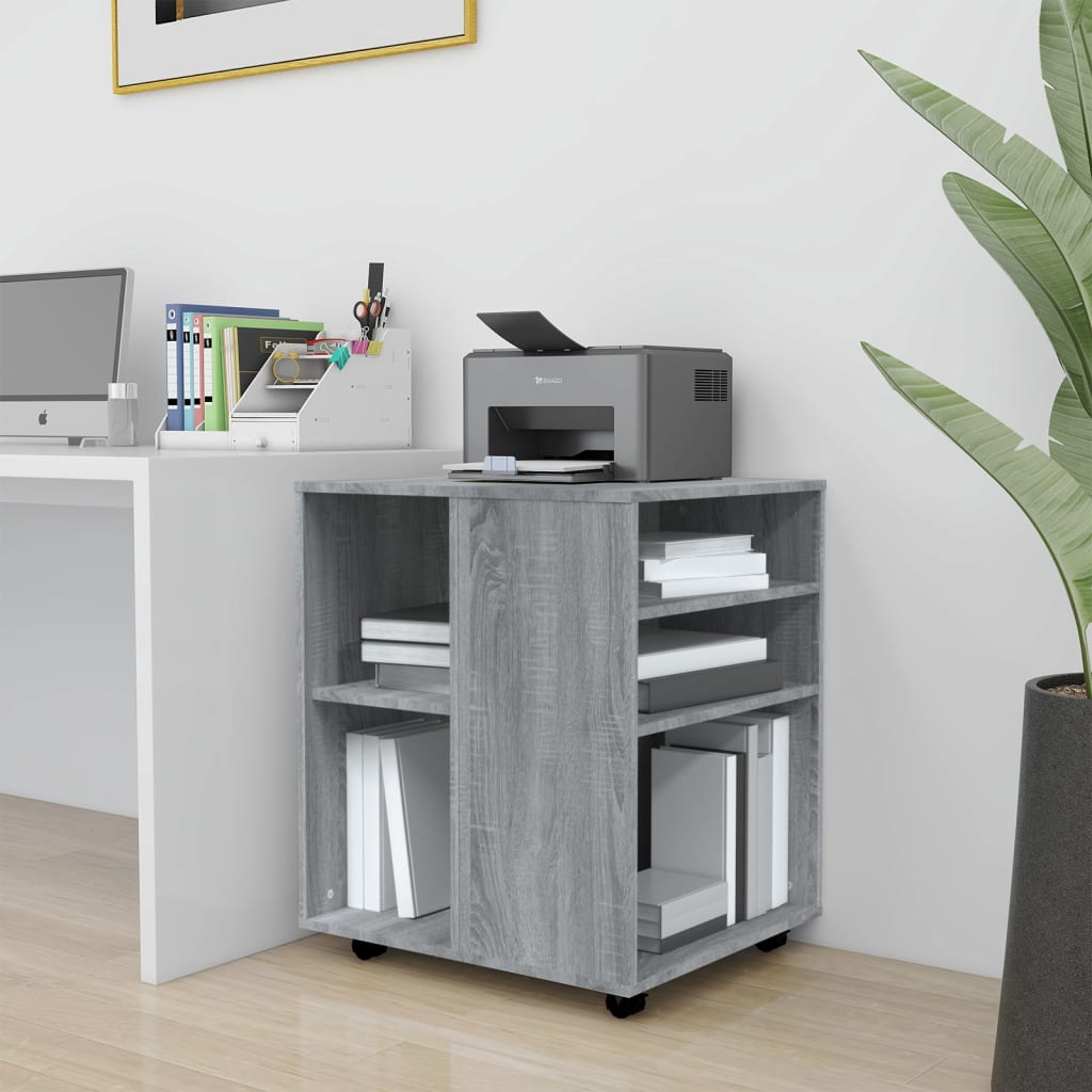 Rolling Cabinet 60X53X72 Cm Engineered Wood