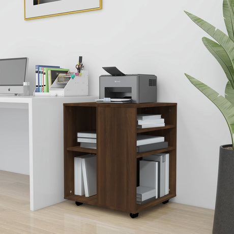 Rolling Cabinet 60X53X72 Cm Engineered Wood