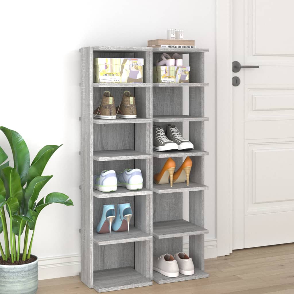 Shoe Cabinet 27.5X27X102 Cm Engineered Wood
