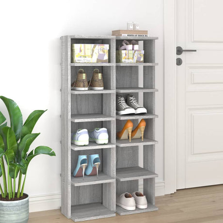 Shoe Cabinet 27.5X27X102 Cm Engineered Wood