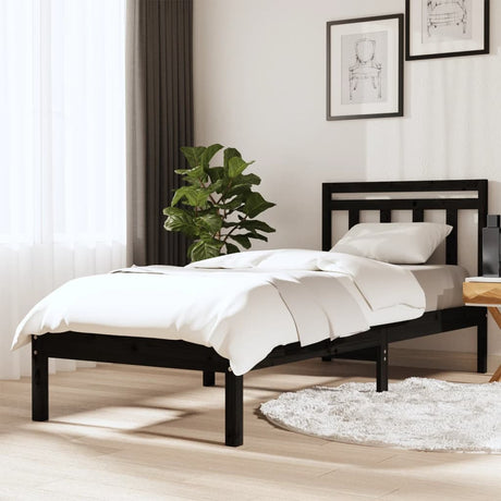 3100589  Bed Frame Without Mattress Solid Wood (810017+814094)
