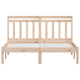 3100589  Bed Frame Without Mattress Solid Wood (810017+814094)