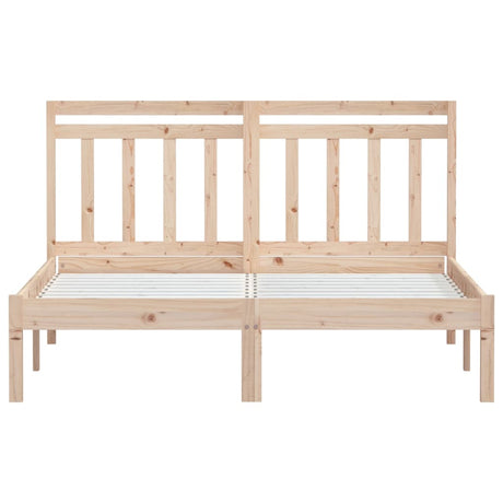 3100589  Bed Frame Without Mattress Solid Wood (810017+814094)